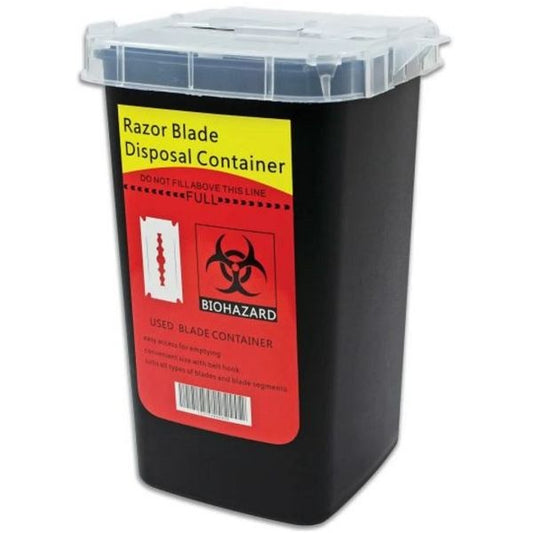 Razor Blade Disposal Container- Black