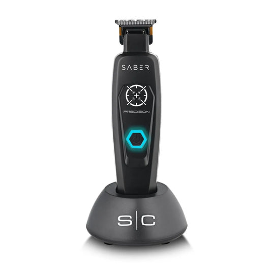 StyleCraft Saber Precision Full Metal Body Digital Brushless Motor Cordless Trimmer Black