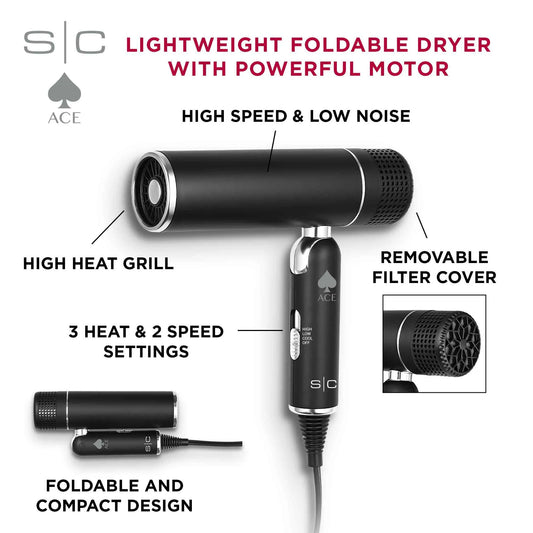StyleCraft Ace Foldable Lightweight Hair Dryer