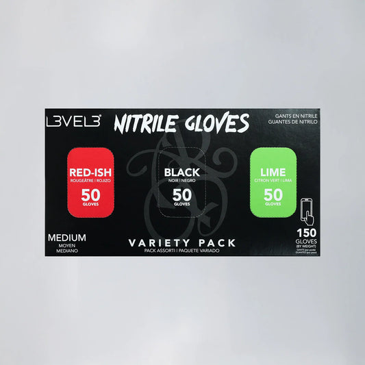 LEVEL 3- Nitrile Gloves Variety Pack- 150pc