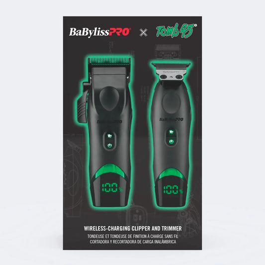 BaBylissPRO® x Tomb45® Wireless-Charging Clipper & Trimmer Set
